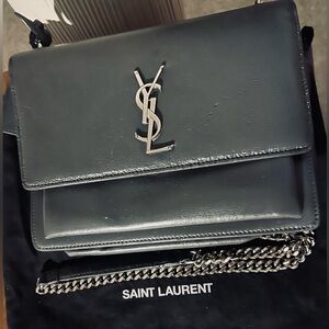 YSL Grey Shoulder Bag